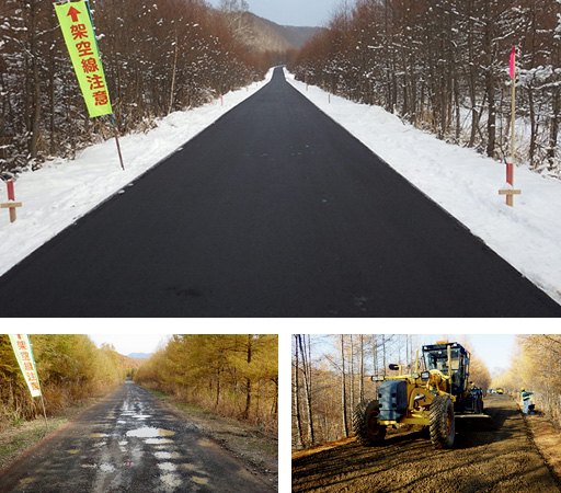 石狩川砂防事業の内美瑛川管理用道路工事